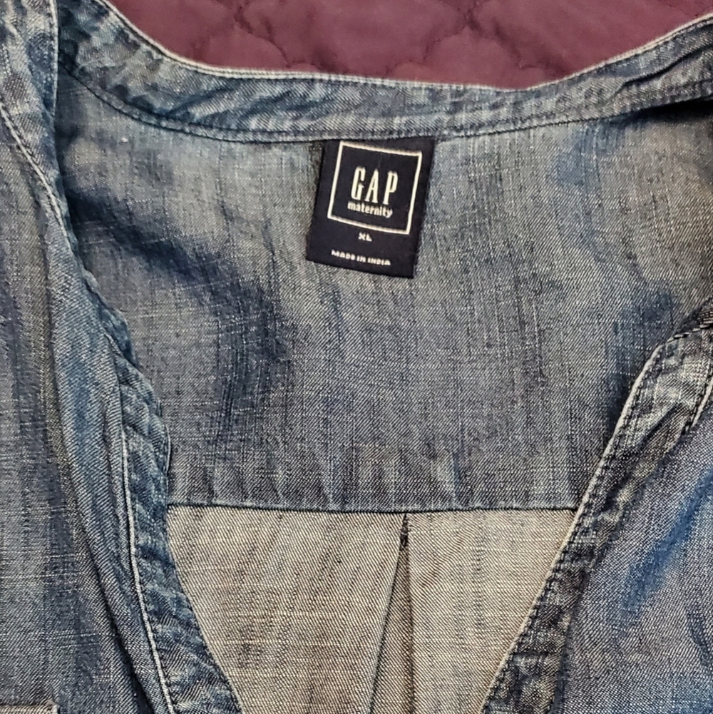 Gap- Used once, denim maternity dress. - Picture 4 of 7